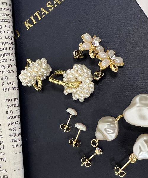 VICKY（ビッキー）の「【KOREAN ITEM】ビジューパールピアス（ピアス（両耳用）・レディース・ゴールド系その他・FREE）」の6枚目の写真