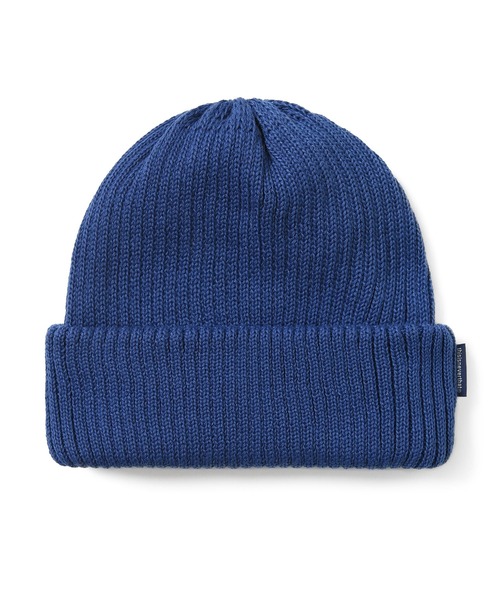 thisisneverthat ネイビー フリースビーニー 新品タグ付き セール】Debossed No Cuff Beanie（ニットキャップ/ビーニー