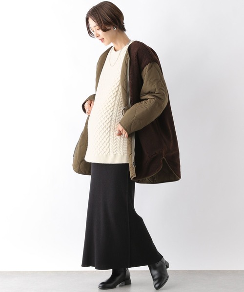 LEPSIM（レプシィム）の「【産前・産後対応】マタニティ／5ゲージケーブルクループルオーバー　971644（その他トップス・レディース・ブルー/グレー/グリーン/アイボリー/オレンジ・FREE）」の7枚目の写真