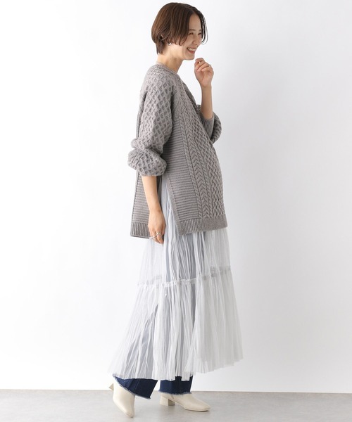 LEPSIM（レプシィム）の「【産前・産後対応】マタニティ／5ゲージケーブルクループルオーバー　971644（その他トップス・レディース・ブルー/グレー/グリーン/アイボリー/オレンジ・FREE）」の10枚目の写真