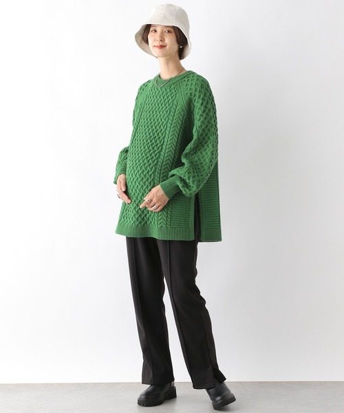 LEPSIM（レプシィム）の「【産前・産後対応】マタニティ／5ゲージケーブルクループルオーバー　971644（その他トップス・レディース・ブルー/グレー/グリーン/アイボリー/オレンジ・FREE）」の14枚目の写真