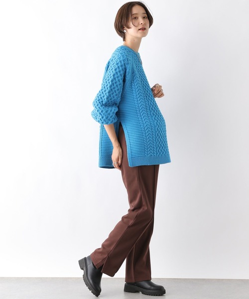 LEPSIM（レプシィム）の「【産前・産後対応】マタニティ／5ゲージケーブルクループルオーバー　971644（その他トップス・レディース・ブルー/グレー/グリーン/アイボリー/オレンジ・FREE）」の20枚目の写真