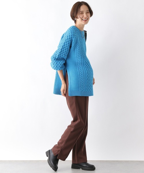 LEPSIM（レプシィム）の「【産前・産後対応】マタニティ／5ゲージケーブルクループルオーバー　971644（その他トップス・レディース・ブルー/グレー/グリーン/アイボリー/オレンジ・FREE）」の21枚目の写真