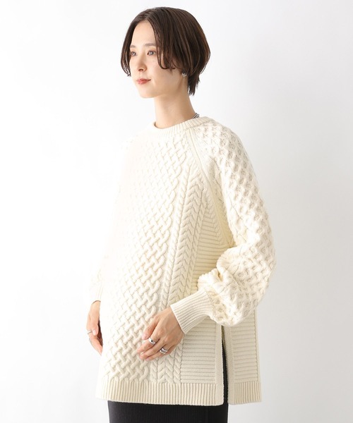 LEPSIM（レプシィム）の「【産前・産後対応】マタニティ／5ゲージケーブルクループルオーバー　971644（その他トップス・レディース・ブルー/グレー/グリーン/アイボリー/オレンジ・FREE）」の22枚目の写真