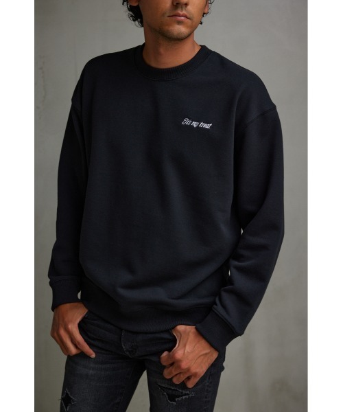 本日午前中まで　67nowos シルクコットン　カットソー　スウェット generosity相良刺繍スウェットトップス（Tシャツ/カットソー）｜AZUL
