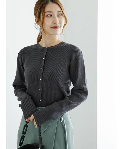 Te chichi（テチチ）の「リブカーディガン（カーディガン/ボレロ・レディース・シルバー/チャコールグレー/レッド/ゴールド・F）」の11枚目の写真