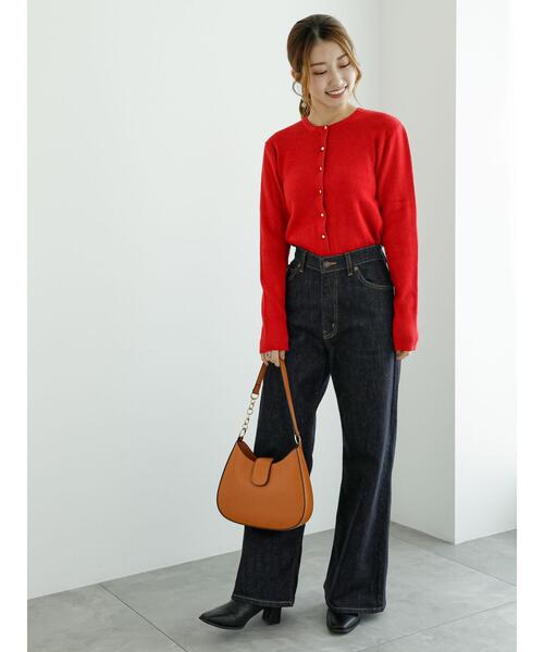 Te chichi（テチチ）の「リブカーディガン（カーディガン/ボレロ・レディース・シルバー/チャコールグレー/レッド/ゴールド・F）」の12枚目の写真