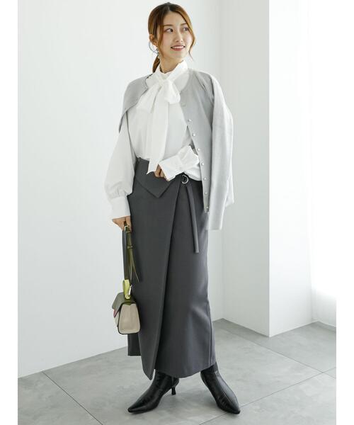 Te chichi（テチチ）の「リブカーディガン（カーディガン/ボレロ・レディース・シルバー/チャコールグレー/レッド/ゴールド・F）」の14枚目の写真