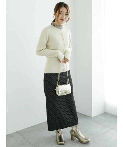 Te chichi（テチチ）の「リブカーディガン（カーディガン/ボレロ・レディース・シルバー/チャコールグレー/レッド/ゴールド・F）」の16枚目の写真