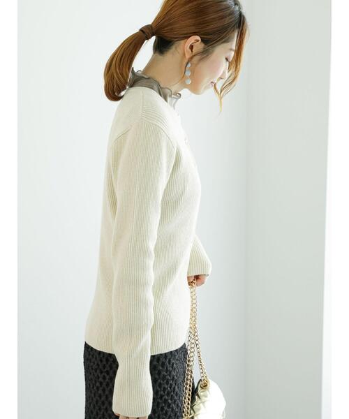 Te chichi（テチチ）の「リブカーディガン（カーディガン/ボレロ・レディース・シルバー/チャコールグレー/レッド/ゴールド・F）」の19枚目の写真