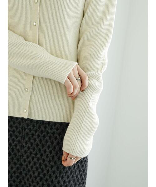 Te chichi（テチチ）の「リブカーディガン（カーディガン/ボレロ・レディース・シルバー/チャコールグレー/レッド/ゴールド・F）」の21枚目の写真