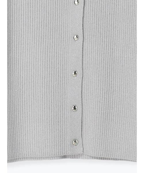 Te chichi（テチチ）の「リブカーディガン（カーディガン/ボレロ・レディース・シルバー/チャコールグレー/レッド/ゴールド・F）」の8枚目の写真