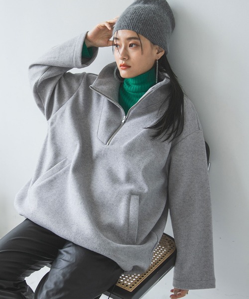 Naptime. プルオーバー　スウェット　トーレーナー　グレー　M 新品 Naptime. プルオーバー スウェット トーレーナー グレー M 新品