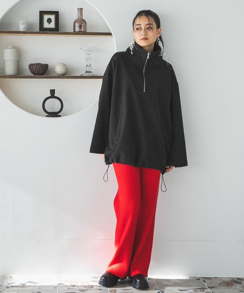 ニットソーハーフジッププルオーバー（スウェット）｜bohmal（ボマール