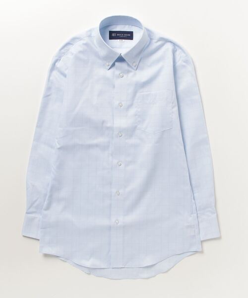 TOKYO SHIRTS(トウキョウシャツ)の「形態安定ノーアイロン ボタンダウン 長袖ビジネスワイシャツ(ビジネスシャツ・メンズ・ブルー・首回り42cm-裄丈86cm/首回り43cm-裄丈82cm/首回り41cm-裄丈86cm/首回り39cm-裄丈84cm/首回り41cm-裄丈82cm/首回り43cm-裄丈86cm/首回り39cm-裄丈80cm/首回り42cm-裄丈82cm/首回り37cm-裄丈80cm/首回り37cm-裄丈84cm)」の5枚目の写真