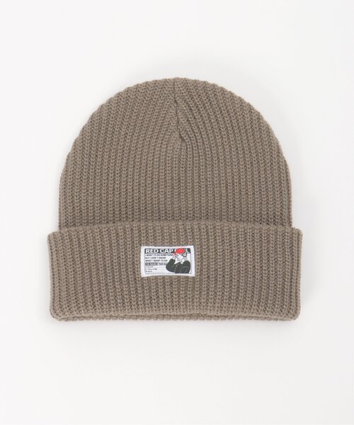 VENCEEXCHANGE（ヴァンスエクスチェンジ）の「Red Cap Girl レッドキャップガール ローゲージニットキャップ（ニットキャップ/ビーニー・メンズ・ブラック/ホワイト/ネイビー/グレー・FREE）」の3枚目の写真