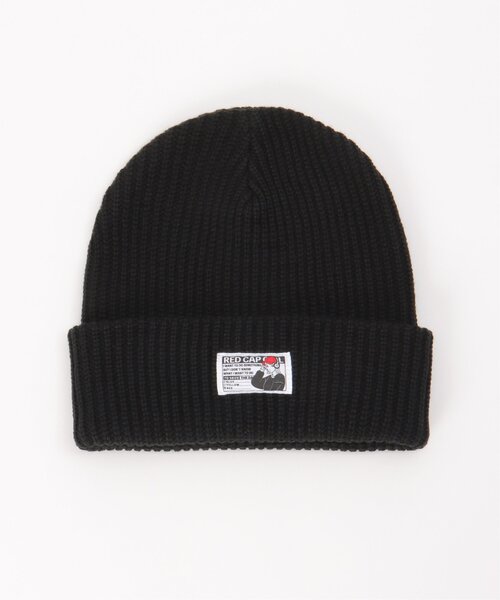 VENCEEXCHANGE（ヴァンスエクスチェンジ）の「Red Cap Girl レッドキャップガール ローゲージニットキャップ（ニットキャップ/ビーニー・メンズ・ブラック/ホワイト/ネイビー/グレー・FREE）」の2枚目の写真