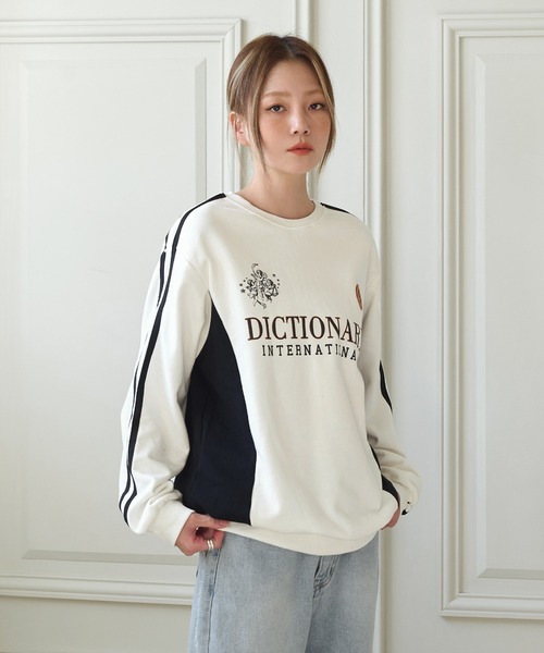 UNE MANSION（ユヌマンション）の「ディクショナリープリントスポーティーユニフォームスウェットトレーナー（スウェット・レディース・アイボリー/グレー/ネイビー・FREE）」の2枚目の写真
