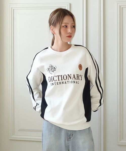 UNE MANSION（ユヌマンション）の「ディクショナリープリントスポーティーユニフォームスウェットトレーナー（スウェット・レディース・アイボリー/グレー/ネイビー・FREE）」の6枚目の写真