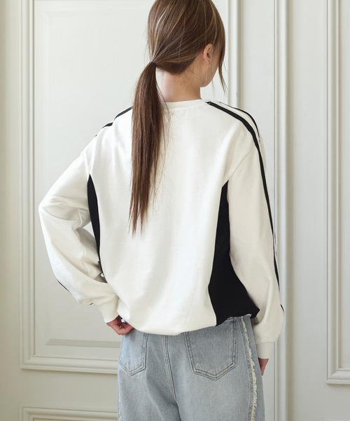 UNE MANSION（ユヌマンション）の「ディクショナリープリントスポーティーユニフォームスウェットトレーナー（スウェット・レディース・アイボリー/グレー/ネイビー・FREE）」の7枚目の写真