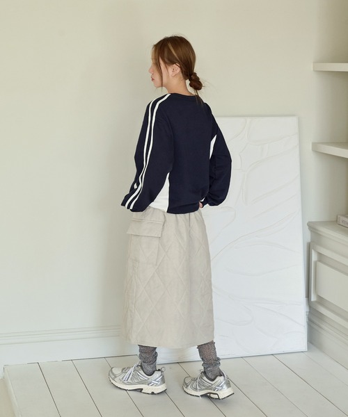 UNE MANSION（ユヌマンション）の「ディクショナリープリントスポーティーユニフォームスウェットトレーナー（スウェット・レディース・アイボリー/グレー/ネイビー・FREE）」の15枚目の写真