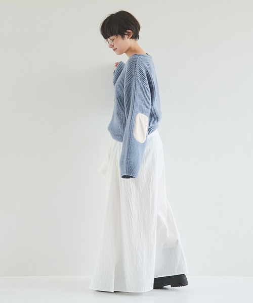 Crisp（クリスプ）の「エルボーパッチルーズニット（ニット/セーター・レディース・アイボリー/ピンク/ブルー・FREE）」の20枚目の写真