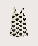 LA POMME petit(ラポミ・プチ)のHeart Motif Fur Dress ハートモチーフファーワンピース
