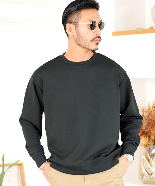 jiggys shop（ジギーズショップ）の「ソフトストレッチダンボールトレーナー（スウェット・メンズ・チャコール/グレー/オレンジ/ブルー・MEDIUM/LARGE/X-LARGE）」の2枚目の写真