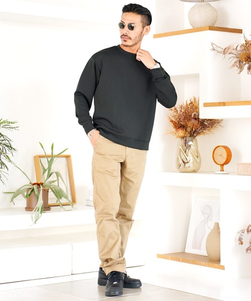 jiggys shop（ジギーズショップ）の「ソフトストレッチダンボールトレーナー（スウェット・メンズ・チャコール/グレー/オレンジ/ブルー・MEDIUM/LARGE/X-LARGE）」の9枚目の写真