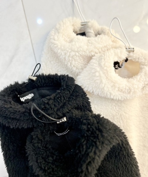 ipugo（イプゴ）の「ipugo/イプゴ ボア素材レッグウォーマー レッグカバー（レッグウォーマー・レディース・クリーム/ブラック・FREE）」の4枚目の写真