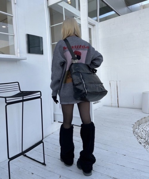 ipugo（イプゴ）の「ipugo/イプゴ ボア素材レッグウォーマー レッグカバー（レッグウォーマー・レディース・クリーム/ブラック・FREE）」の19枚目の写真