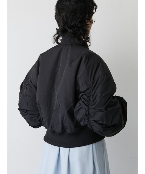 jouetie（ジュエティ）の「【ZOZO限定セットアイテム】ゴブランドッキングワンピース×MA-1SET（ワンピース・レディース・ブラック/ブルー/ボルドー・MEDIUM）」の16枚目の写真