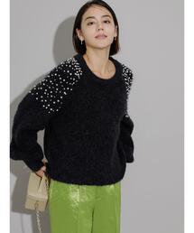 Te chichi CLASSIC（テチチクラシック）の「ショルダービジューシャギーニット（ニット/セーター）」