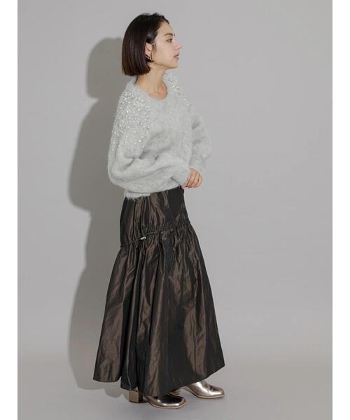 Te chichi CLASSIC(テチチクラシック)の「ショルダービジューシャギーニット(ニット/セーター・レディース・ブラック/グレー・F)」の20枚目の写真