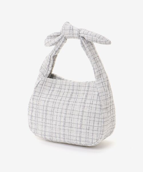 MAJESTIC LEGON(マジェスティックレゴン)の「リボンハンドルツイードバッグ(ハンドバッグ・レディース・ホワイト系その他2/グレー系その他・FREE)」の9枚目の写真