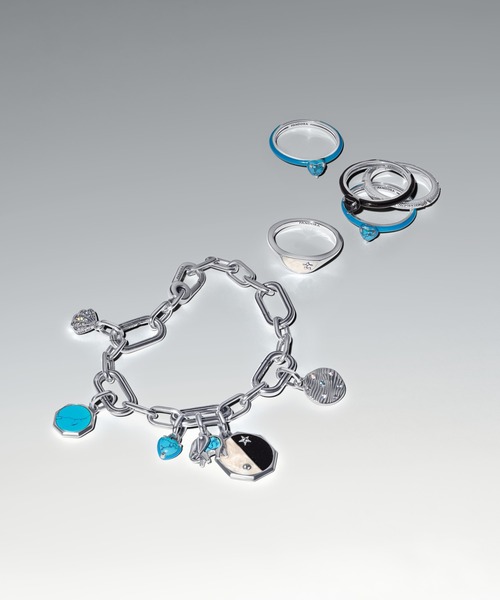 Pandora ME ブラック チャクラ ハート エナメル リング（リング