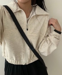 Achic（アシック）の「裏起毛クロップド丈ジップブルゾン（ブルゾン）」