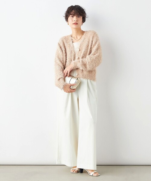 NOLLEY’S（ノーリーズ）の「《手洗い可能》ラメファンシーVネックカーディガン（カーディガン/ボレロ・レディース・ピンク/ネイビー/アイボリー・38）」の19枚目の写真