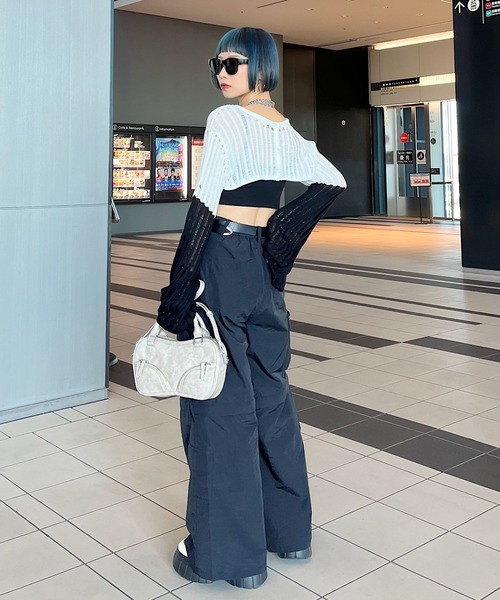 PAGEBOY（ページボーイ）の「2WAYショートボレロ（ニット/セーター・レディース・オフホワイト/ブラック・FREE）」の18枚目の写真