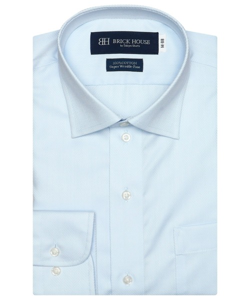 【セール】超形態安定ノーアイロン ワイド 長袖ビジネスワイシャツ（大きいサイズ・長いサイズ）（ビジネスシャツ）｜TOKYO SHIRTS（トウキョウシャツ）