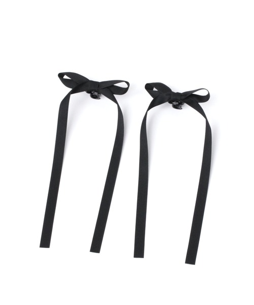 LOWRYS FARM（ローリーズファーム）の「リボンチビクリップ　102451（バレッタ/ヘアクリップ・レディース・ブラック/その他/ブラック系その他・FREE）」の2枚目の写真