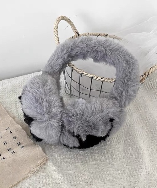 shopnikoniko（ショップニコニコ）の「星マーク フェイクファー イヤーマフ 耳あて もこもこ（イヤーマフ・レディース・ブラウン/グレー/ホワイト/ブラック・フリー）」の8枚目の写真