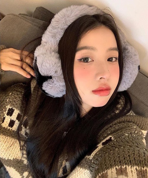 shopnikoniko（ショップニコニコ）の「星マーク フェイクファー イヤーマフ 耳あて もこもこ（イヤーマフ・レディース・ブラウン/グレー/ホワイト/ブラック・フリー）」の11枚目の写真