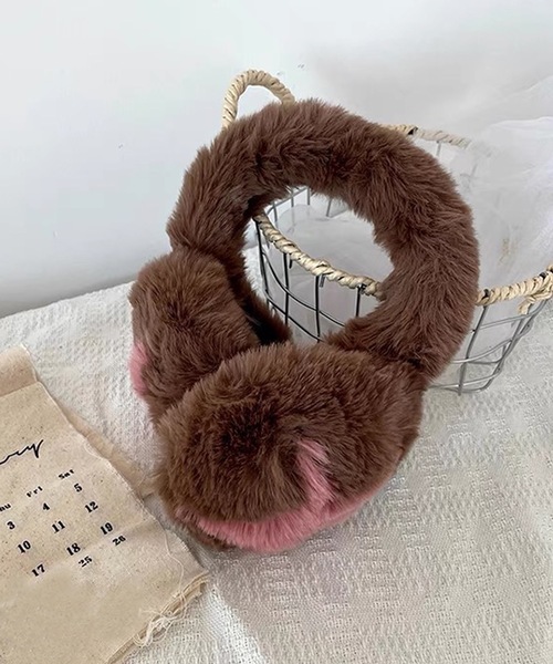 shopnikoniko（ショップニコニコ）の「星マーク フェイクファー イヤーマフ 耳あて もこもこ（イヤーマフ・レディース・ブラウン/グレー/ホワイト/ブラック・フリー）」の14枚目の写真