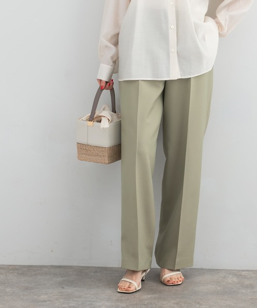 セール】シャンブレーセンタープレスストレートパンツ（その他パンツ