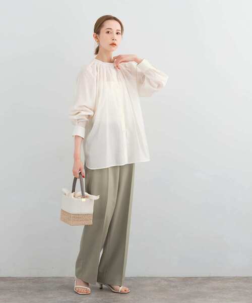 パラスパレス リネン シャンブレー ストレート パンツ パラスパレス リネン シャンブレー ストレート パンツ