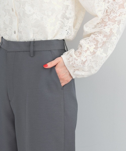 セール】シャンブレーセンタープレスストレートパンツ（その他パンツ
