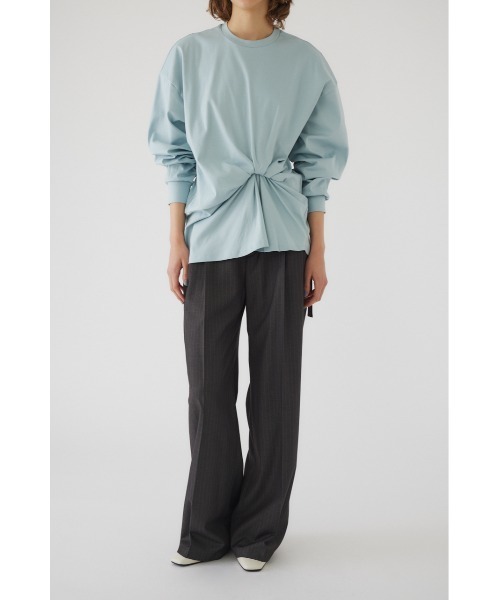 RIM.ARK（リムアーク）の「Front twist cut tops フロントツイストカットトップス（Tシャツ/カットソー・レディース・ブラック/ライトブルー/ホワイト・FREE）」の12枚目の写真