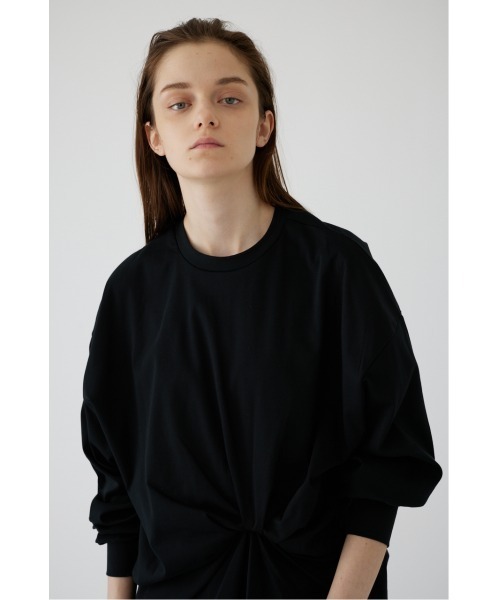 RIM.ARK アシンメトリーカットトップス 長袖 ブラック RIM.ARK アシンメトリーカットトップス 長袖 ブラック RIM.ARK