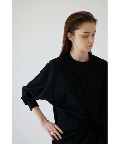 RIM.ARK（リムアーク）の「Front twist cut tops フロントツイストカットトップス（Tシャツ/カットソー・レディース・ブラック/ライトブルー/ホワイト・FREE）」の17枚目の写真